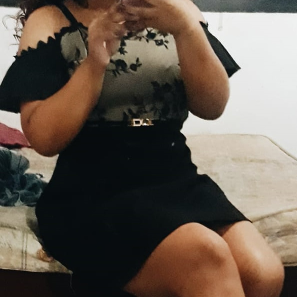 black n gray dress